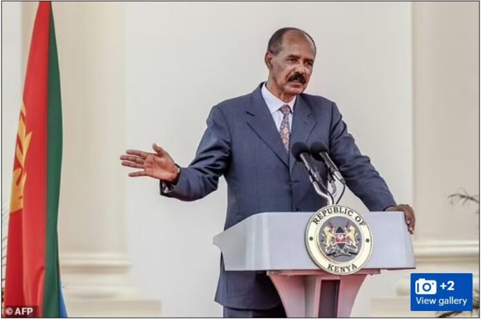 Eritrea's President Isaias Afwerki is pictured during a visit to Kenya in February